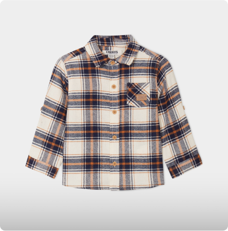 Chemise manches longues coton Creeks ecru bébé garçon, CREEKS, 12,99€