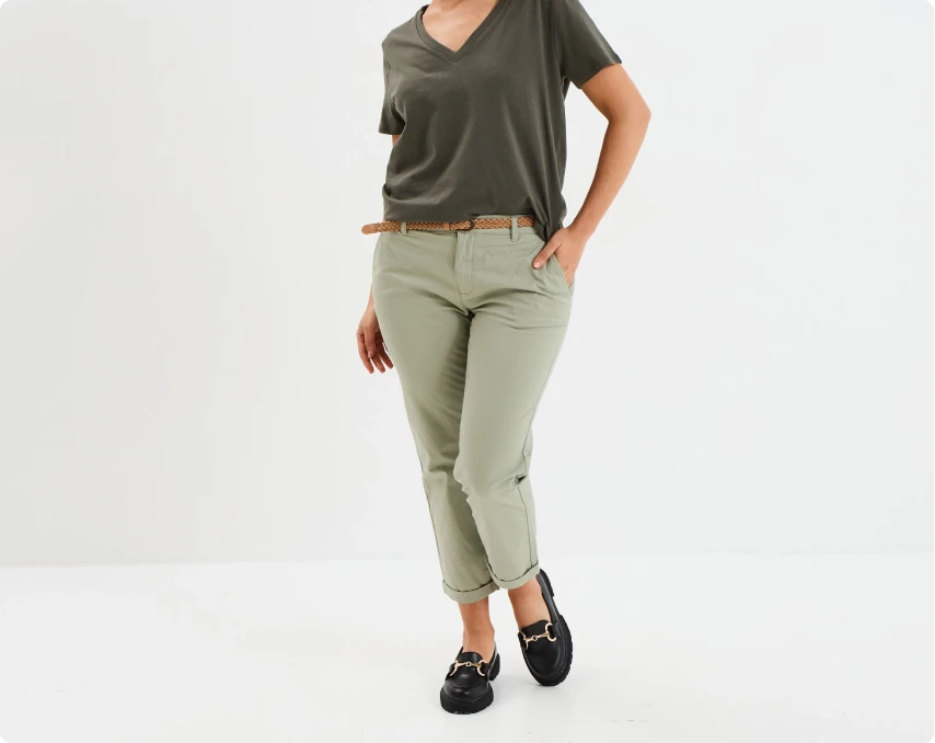 pantalon chino femme