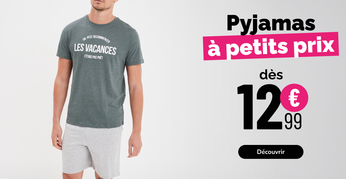 Pyjamas à petits prix homme - La Halle