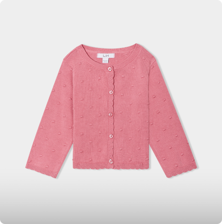 Gilet boutonné bord festonné, LH, 9,99€