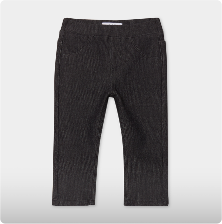 Tregging en jean taille élastiquée noir bébé fille, LH, 6,99€