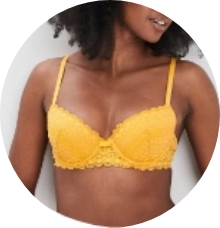 Soutien-gorge plunge jaune fluo femme