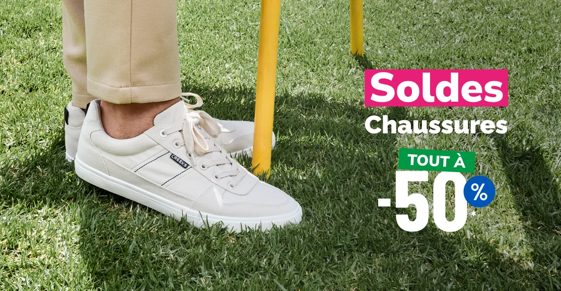Soldes chaussures d'été homme tout à -50% - La Halle