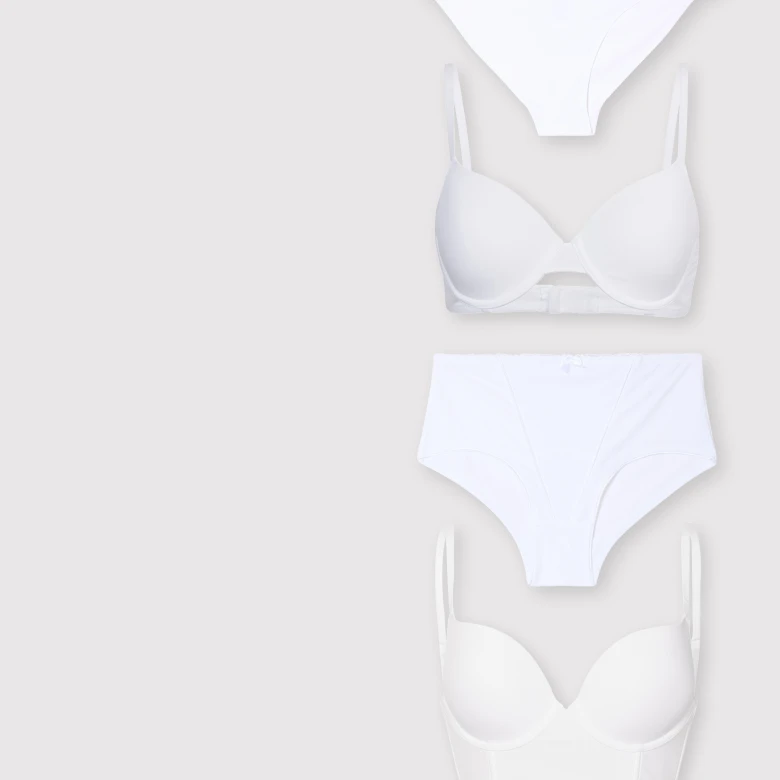 Lingerie invisible, disponible en blanc, beige ou noir