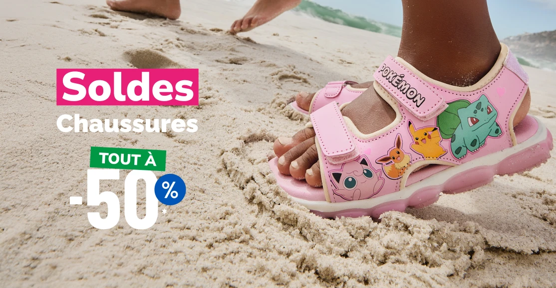 Soldes chaussures d'été fille jusqu'à -70% - La Halle