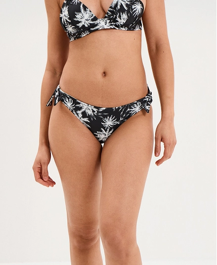 Bas de maillot de bain détails noeuds ecru