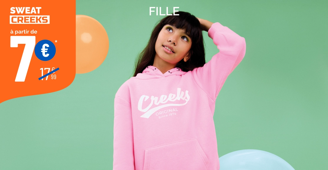 Prix carrément barrés sweat Fille- La Halle