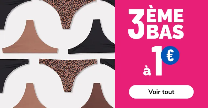 3ème bas à 1€ femme - La Halle