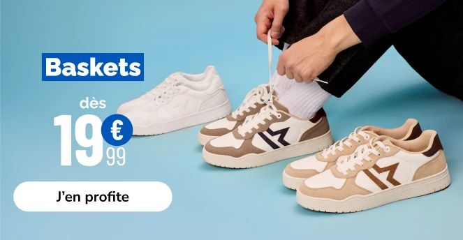 Baskets petits prix homme - La Halle