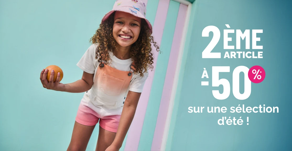  2ème à -50% sélection d’été Fille - La Halle