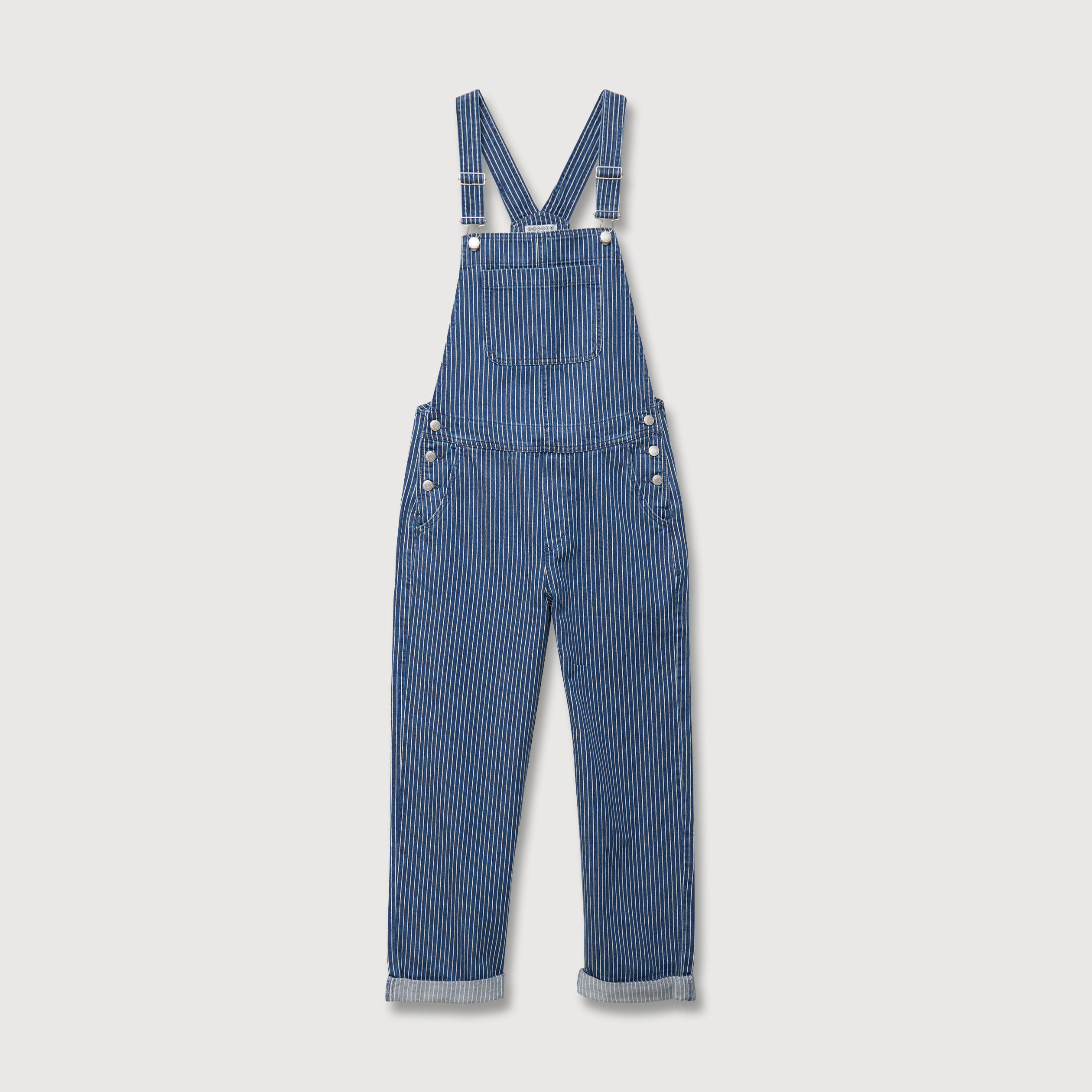 Salopette en coton aspect jeans denim stone femme