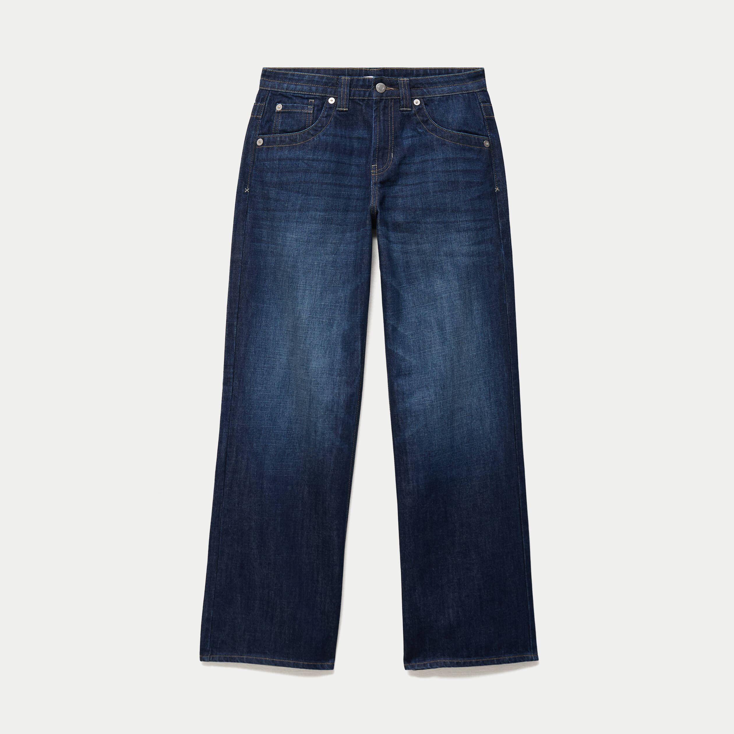Jean Max loose taille basse denim brut