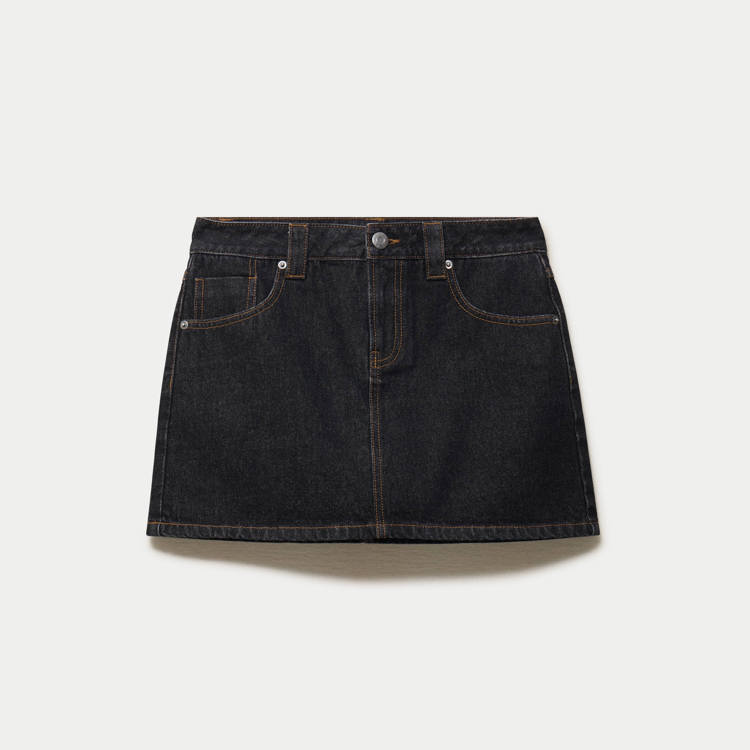 Jupe-short courte en jean denim noir