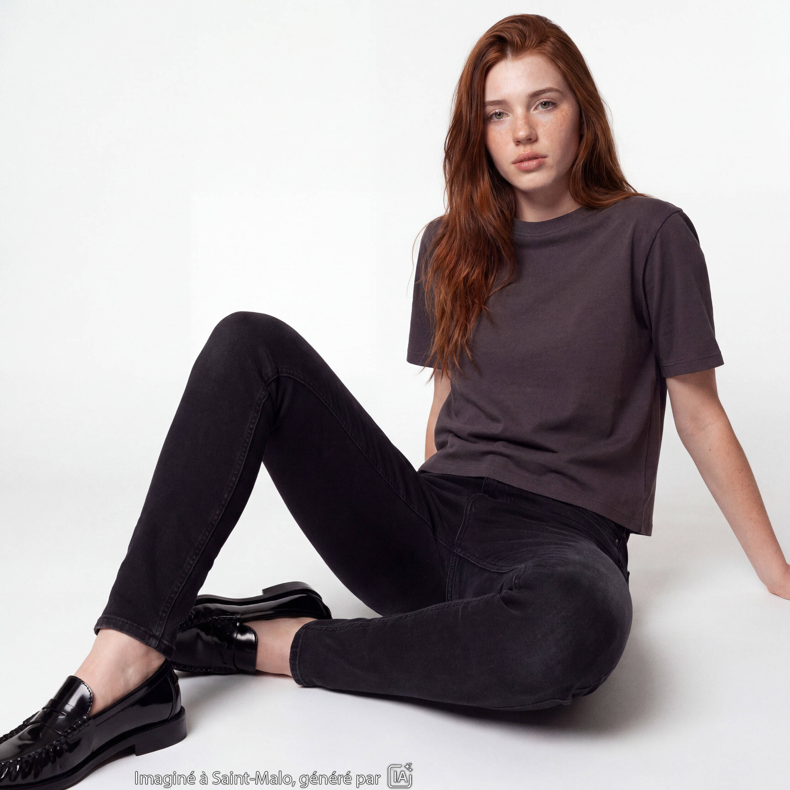 Jean Zoe skinny taille standard denim noir