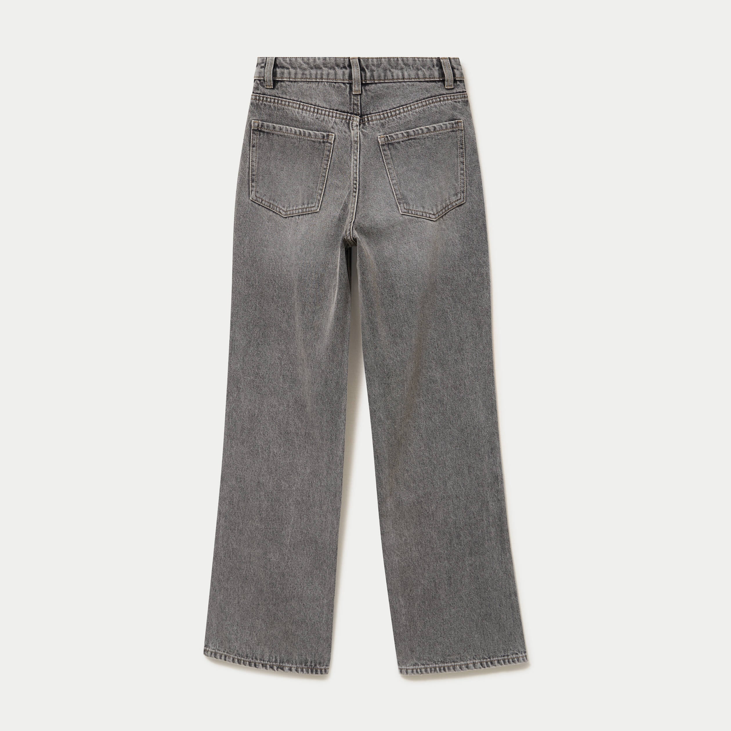 Jean Tom regular taille haute denim gris