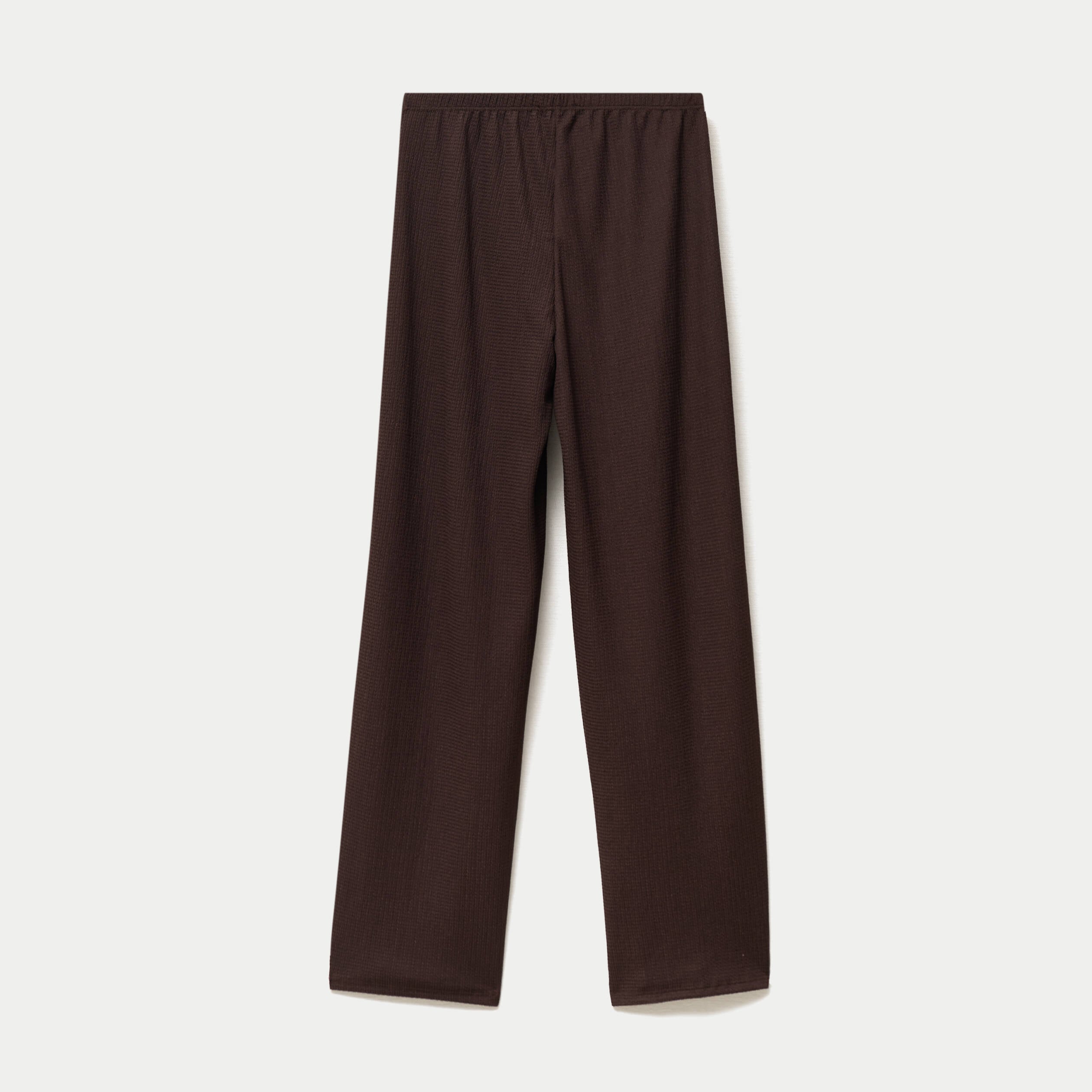Pantalon large taille standard marron fonc&eacute;