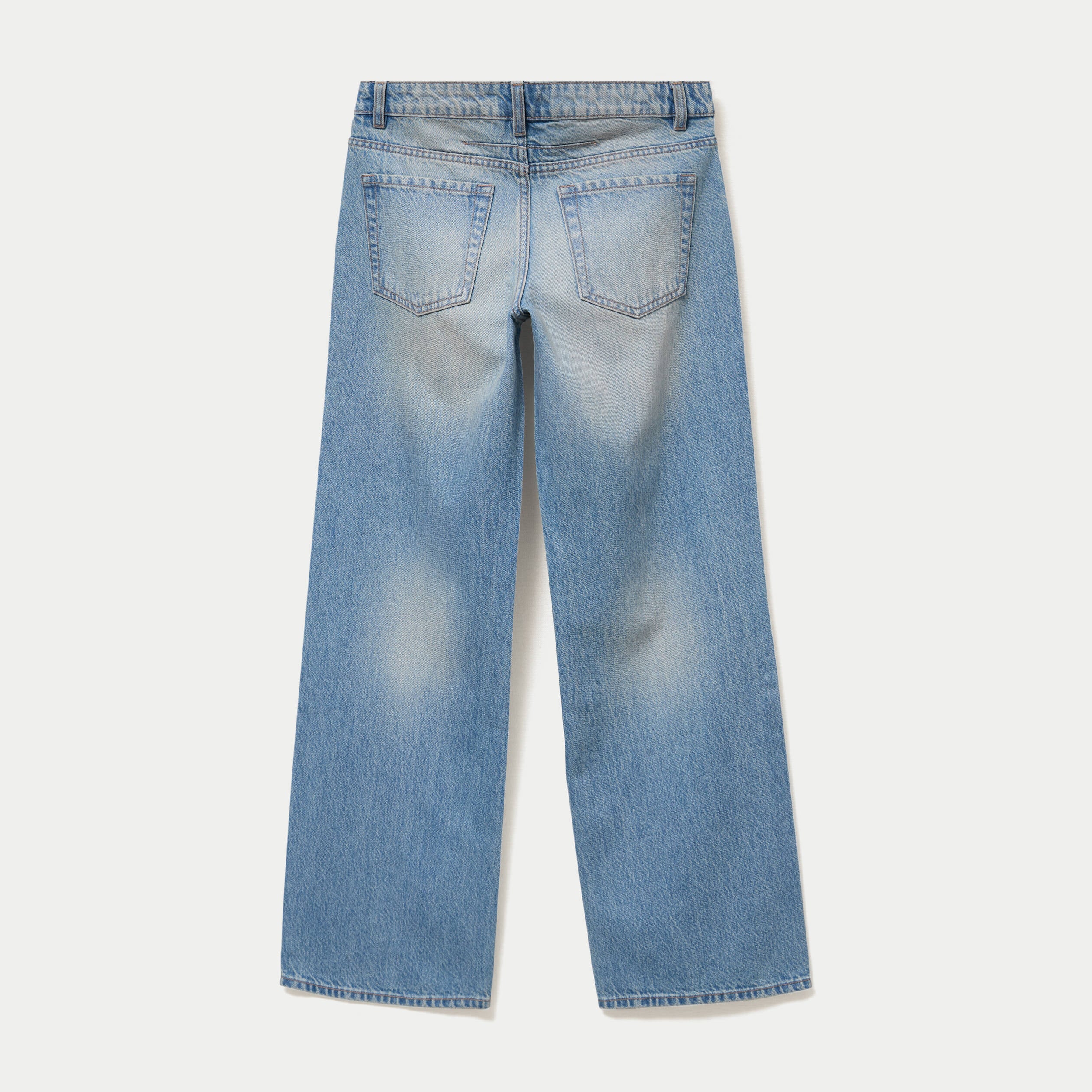 Jean Lenny wide leg taille basse denim double stone