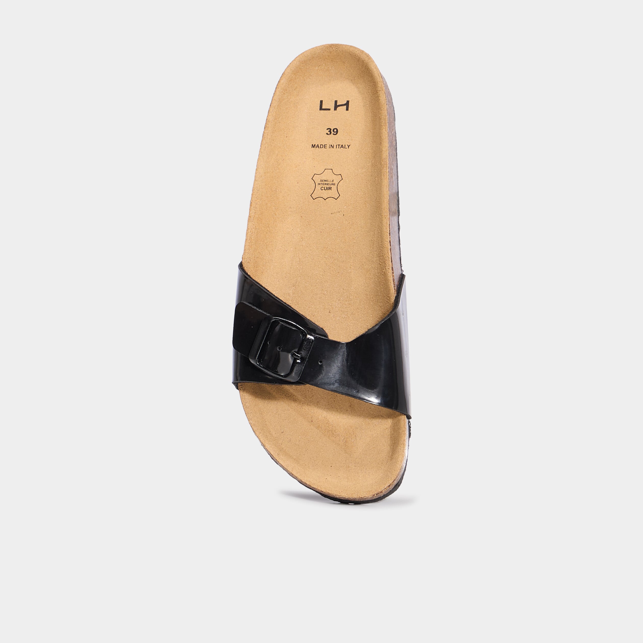 Mules &agrave; bride unique noir femme