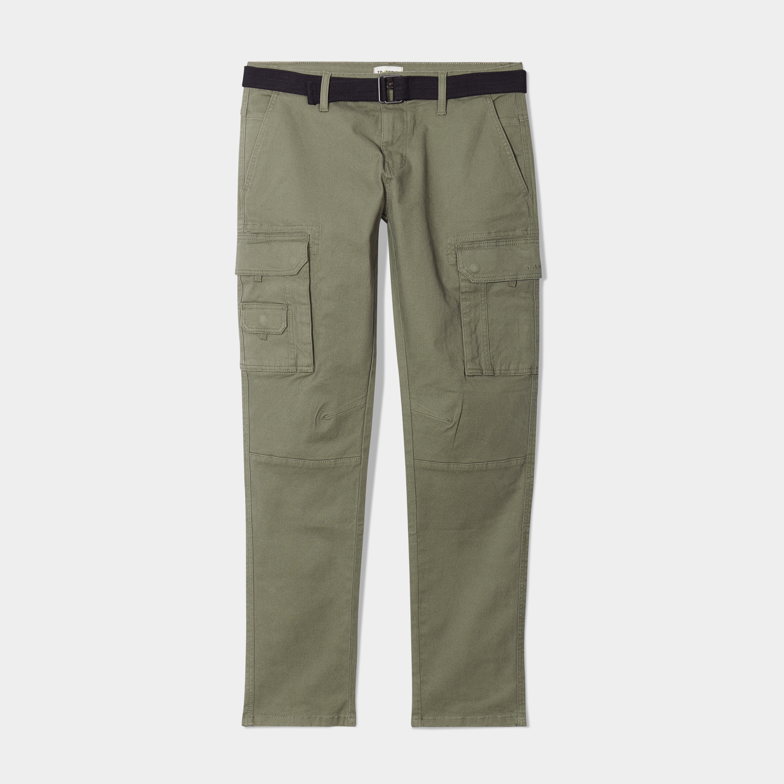 pantalon cargo ceinture trappeur vert kaki homme Pantalon cargo ceinturé Trappeur vert kaki homme
