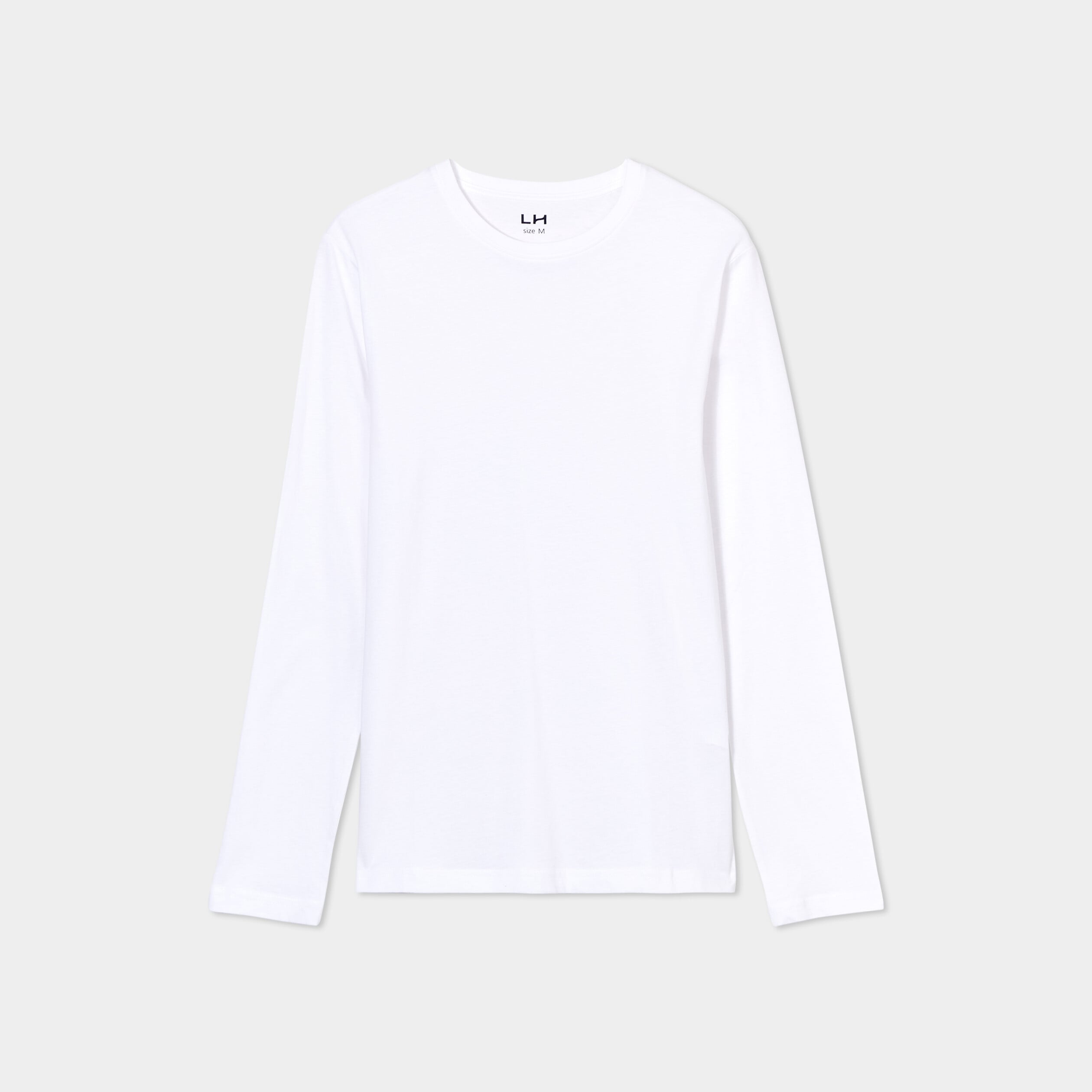 T-shirt manches longues blanc homme
