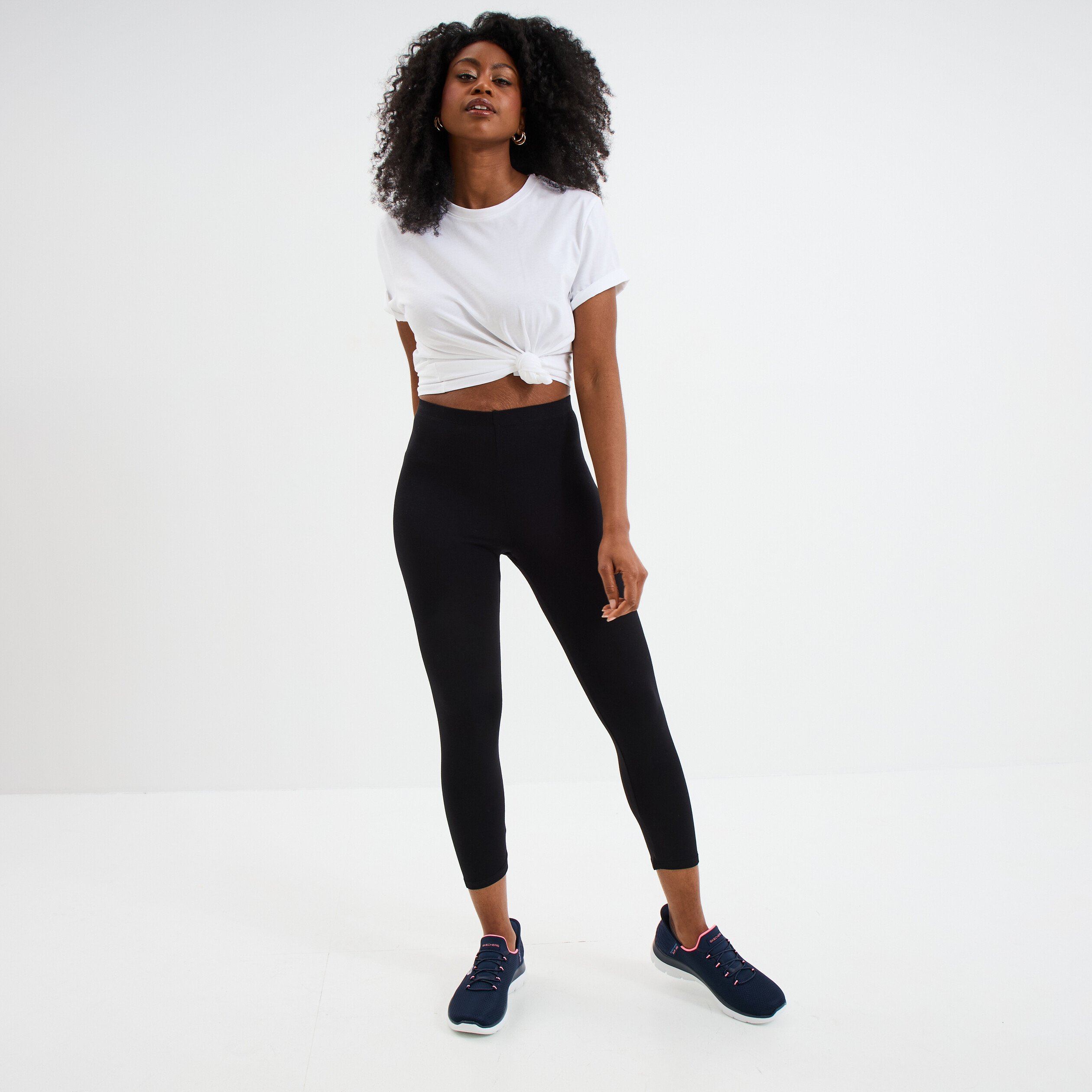 legging elastique 78eme noir femme Legging élastiqué 7/8ème noir femme