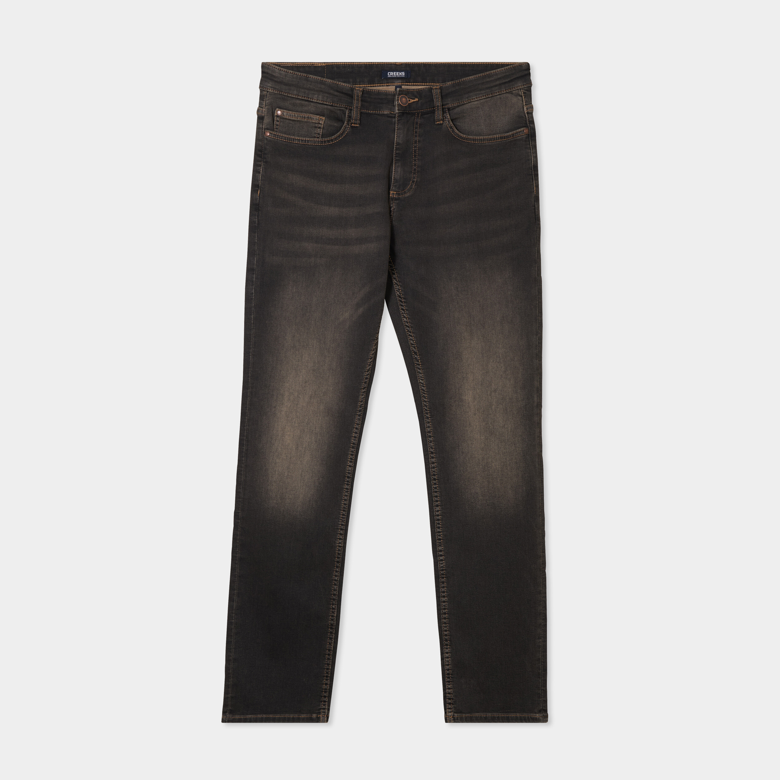 Jean stretch coupe regular denim noir homme