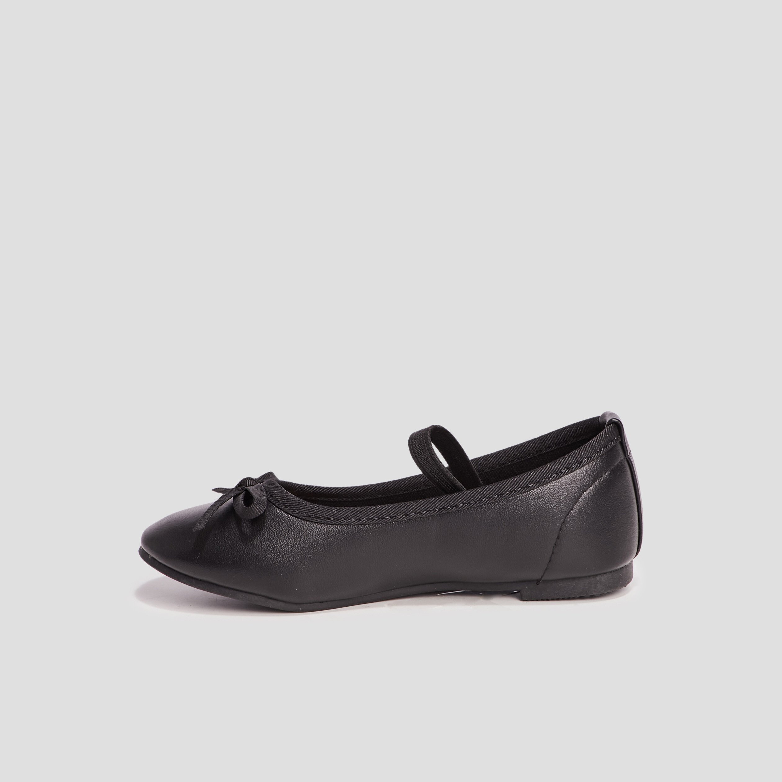 Ballerines avec noeud noir fille