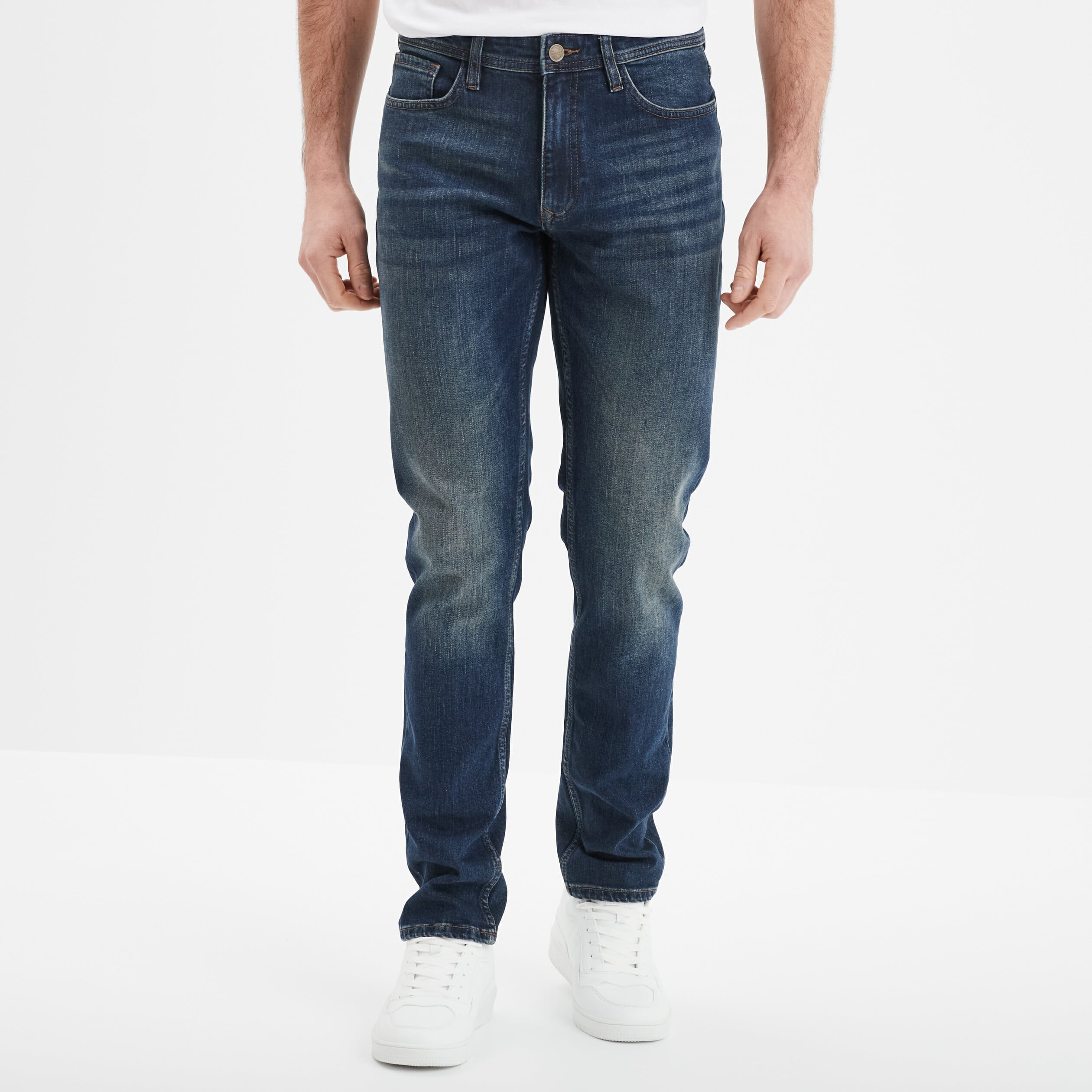 Jeans denim straight 5 poches denim dirty homme