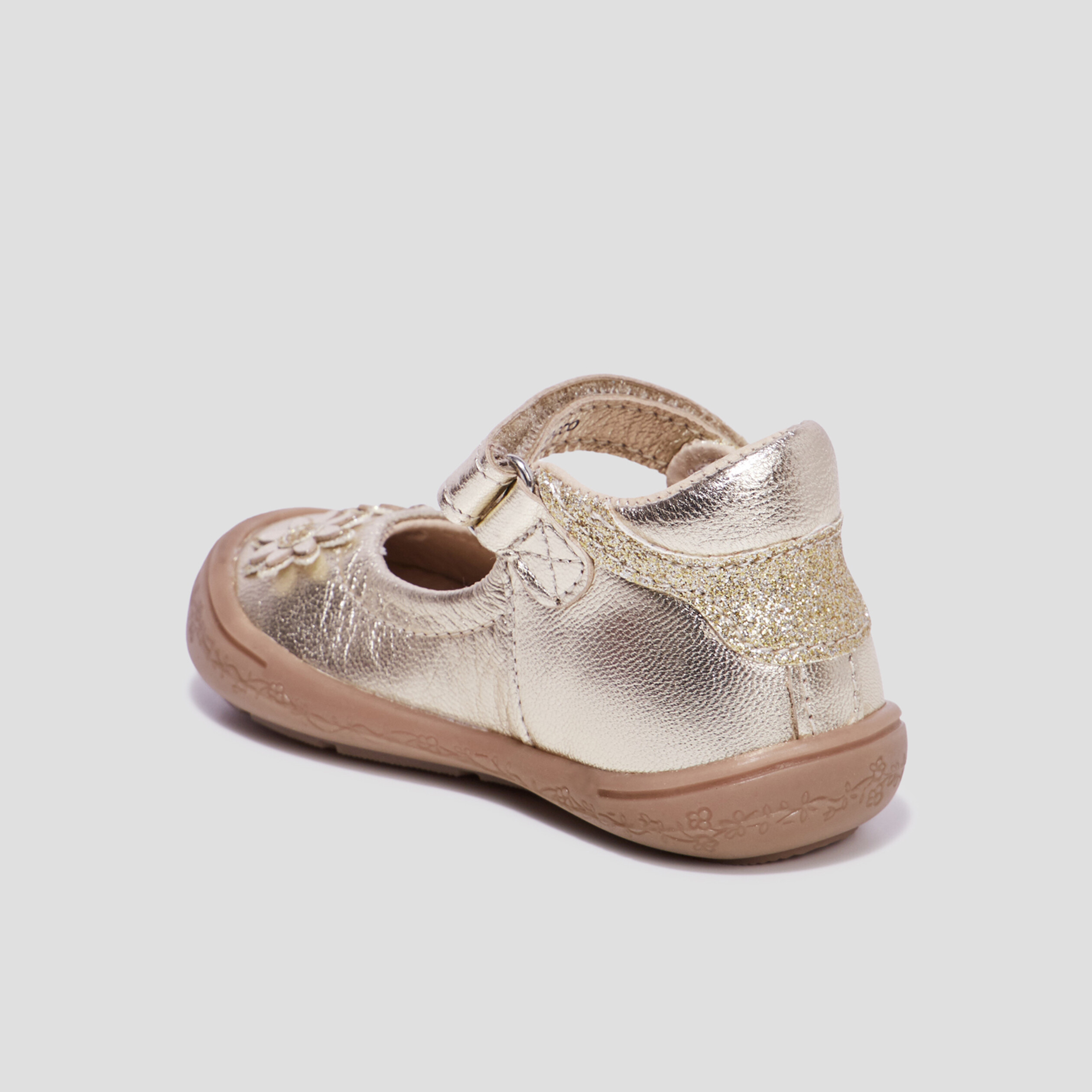 babies a scratchs metallisees en cuir rose bebef Babies à scratchs métallisées en cuir rose bébé fille