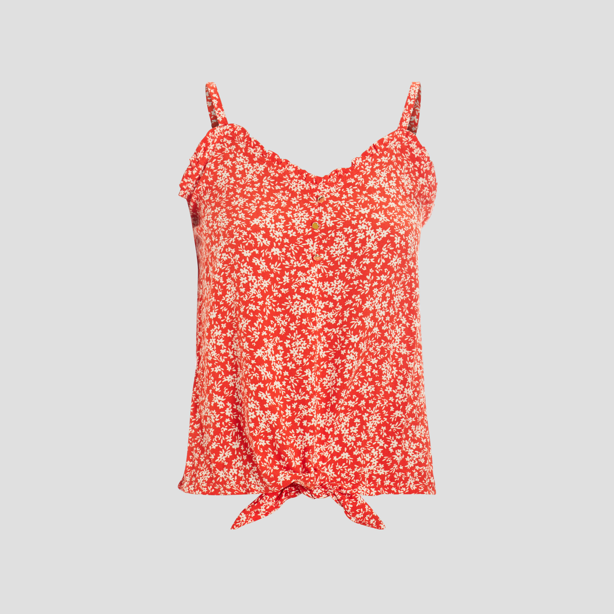 Blouse bretelles fines orange femme