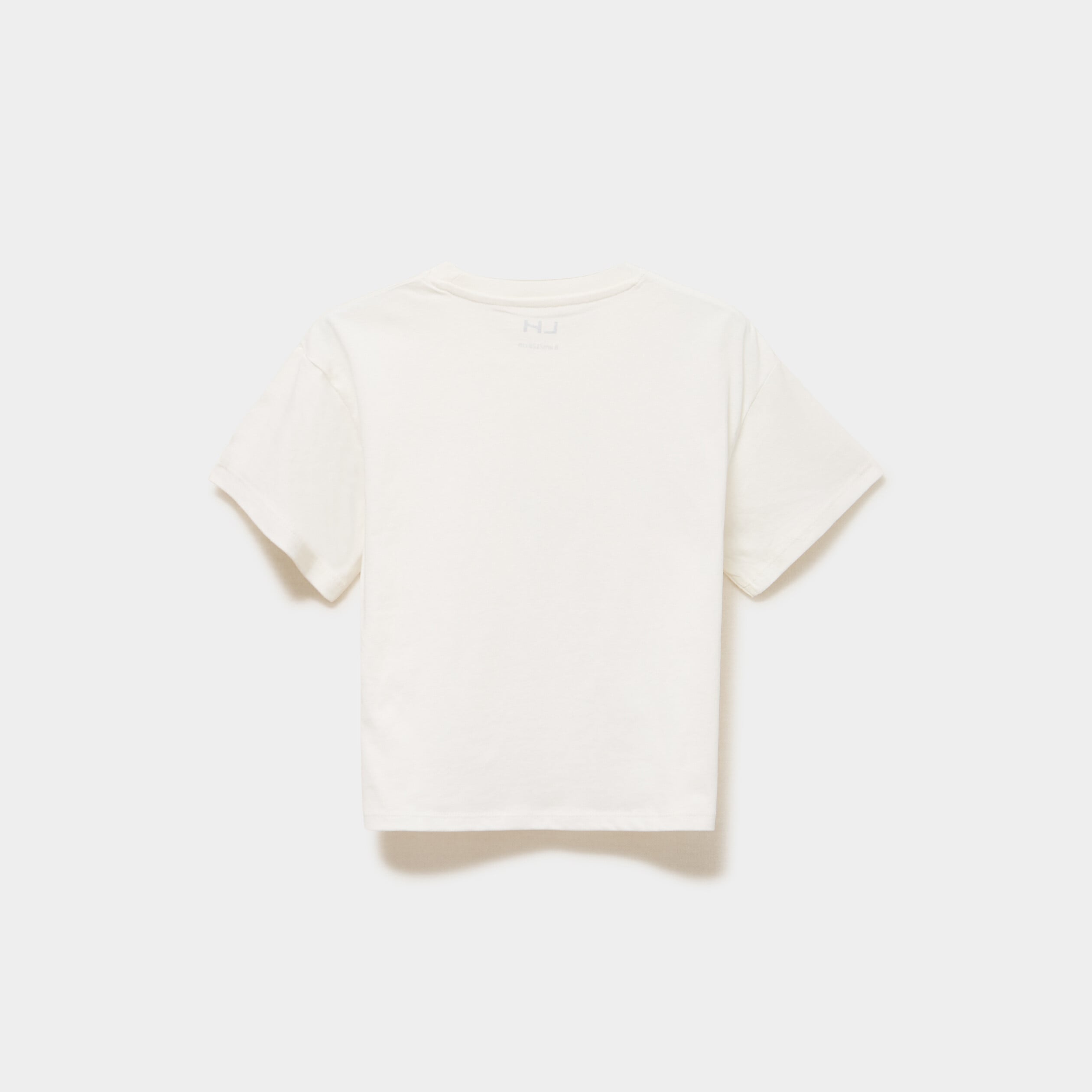 T-shirt manches courtes coton ivoire fille