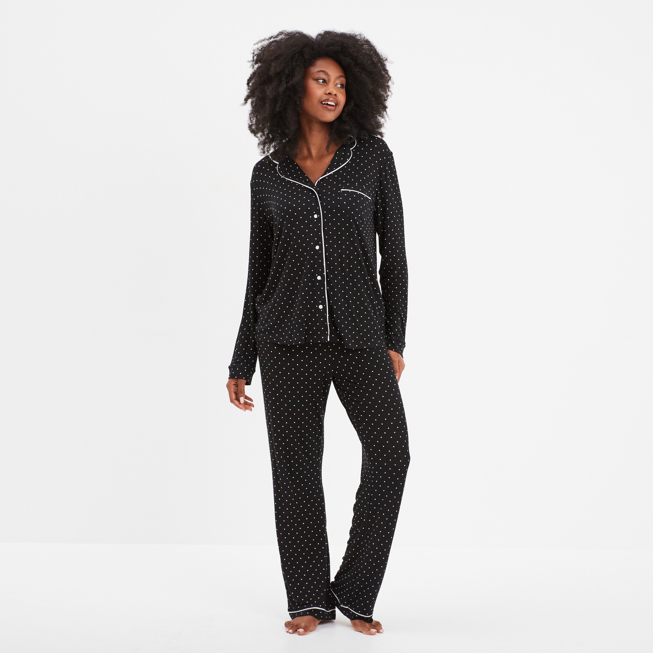 ensemble pyjama 2 pieces noir femme Ensemble pyjama 2 pièces noir femme