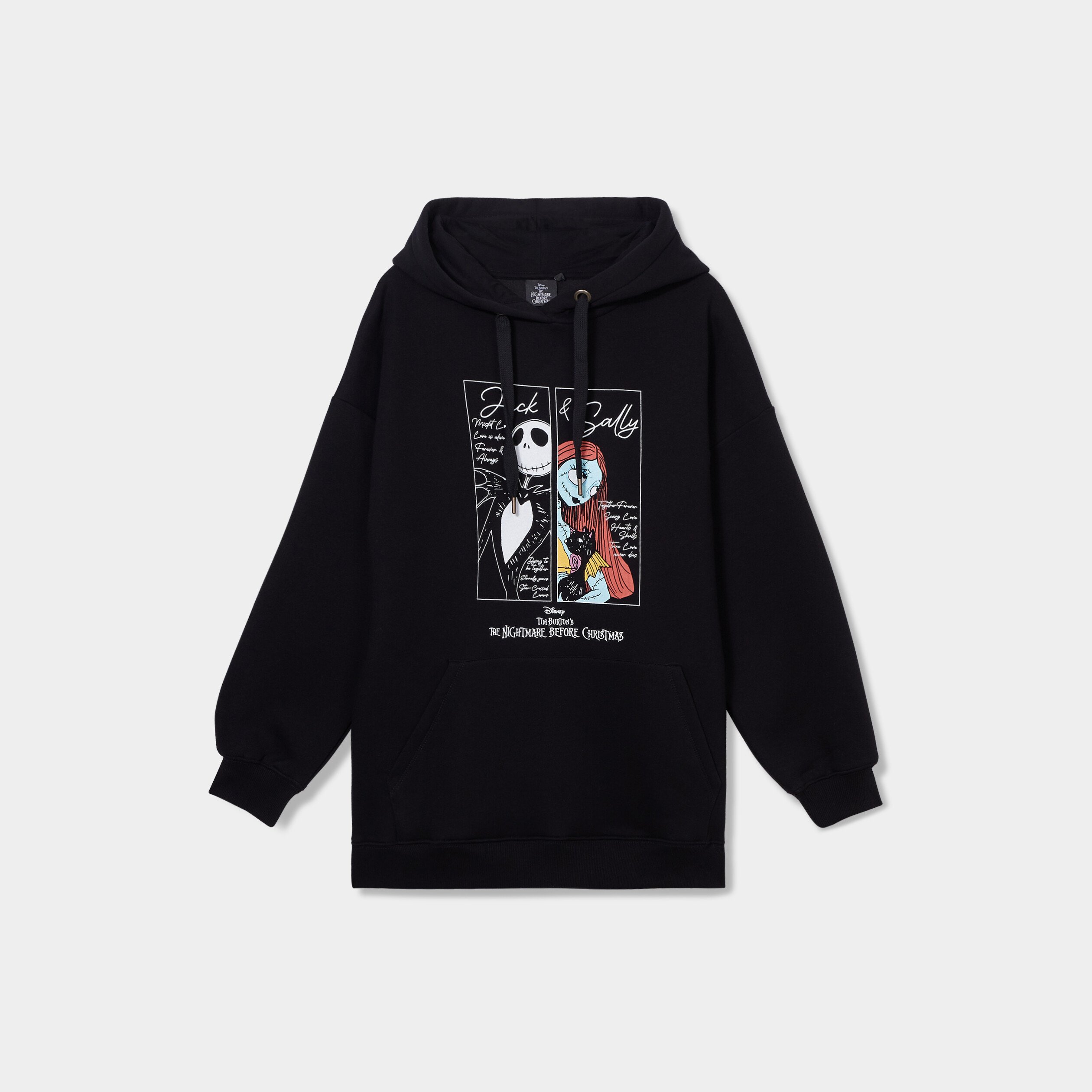 sweat hoodie etrange noel mr jack noir femme Sweat hoodie Étrange Noël Mr Jack noir femme