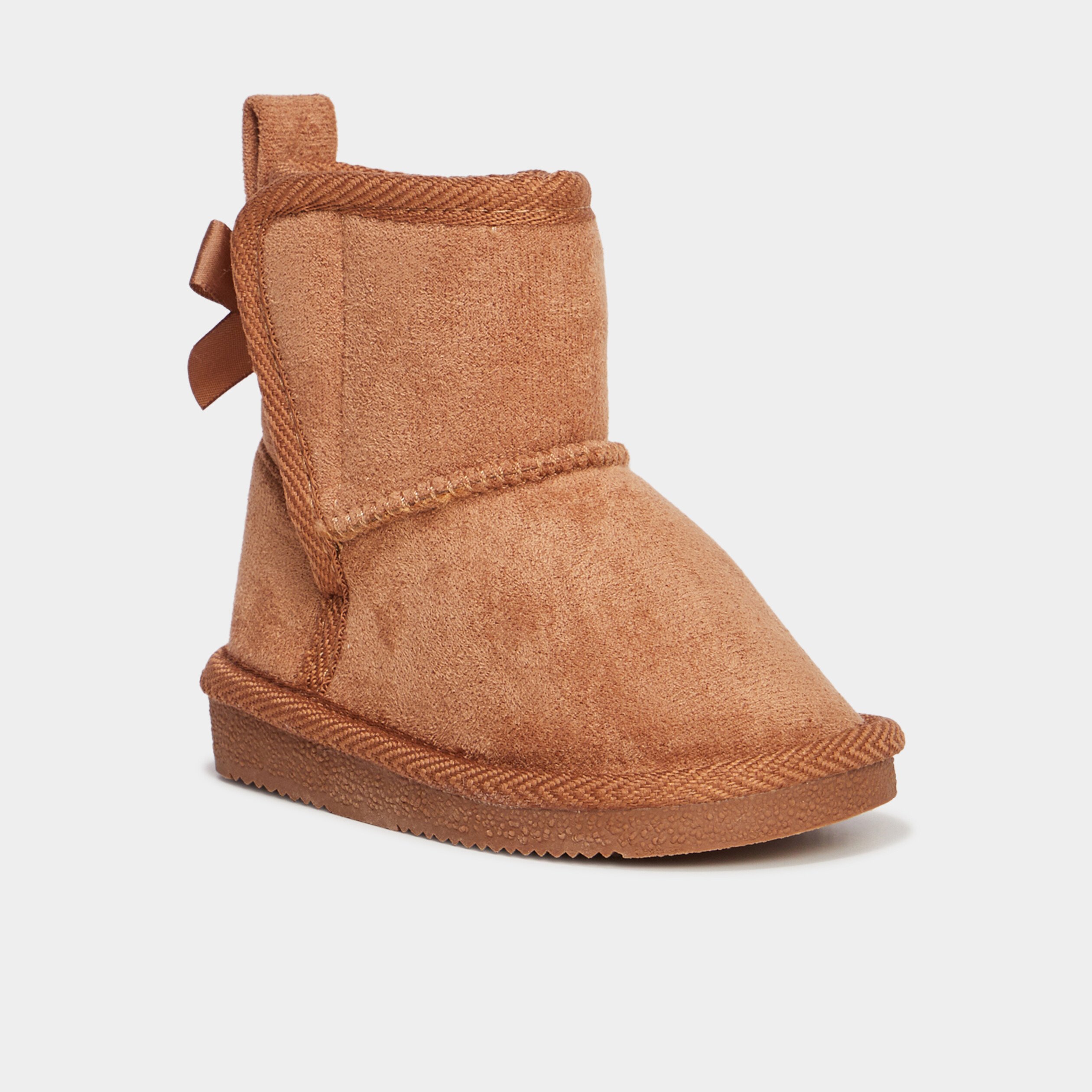 bottines avec noeuds creeks camel bebef Bottines avec noeuds Creeks camel bébé fille