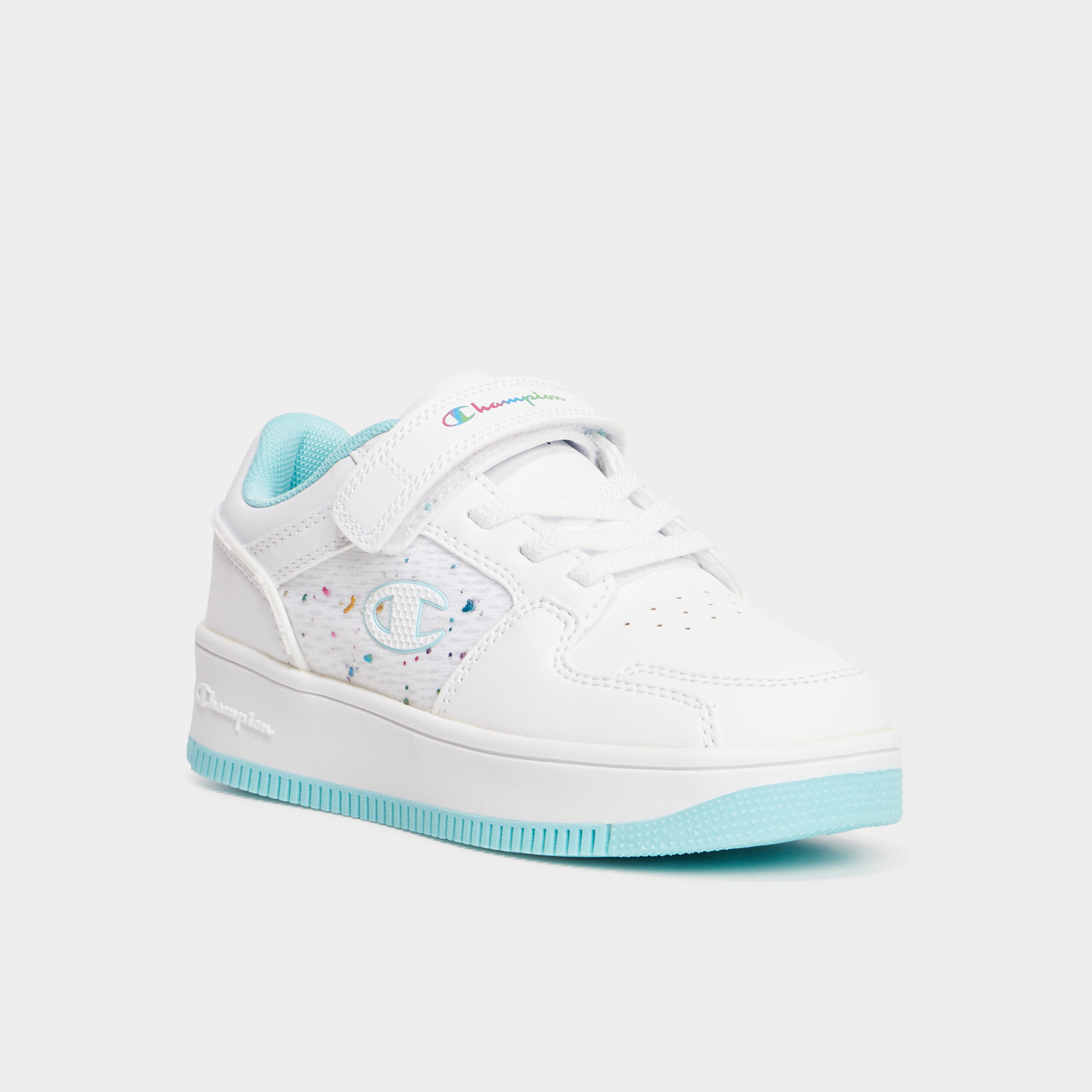 tennis basses champion abstract bleu turquoise fille Tennis basses Champion Abstract bleu turquoise fille