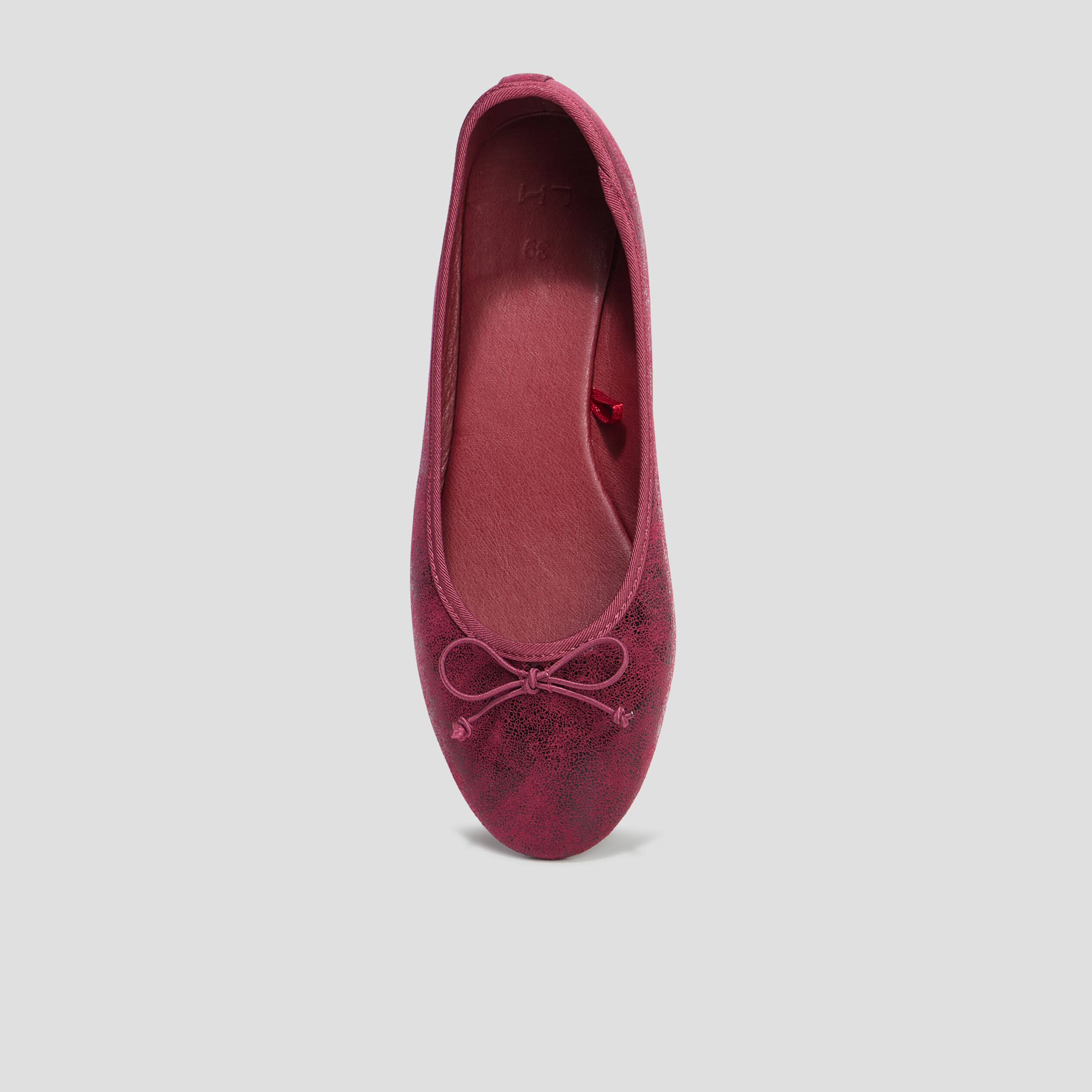 Ballerines irisées bordeaux femme