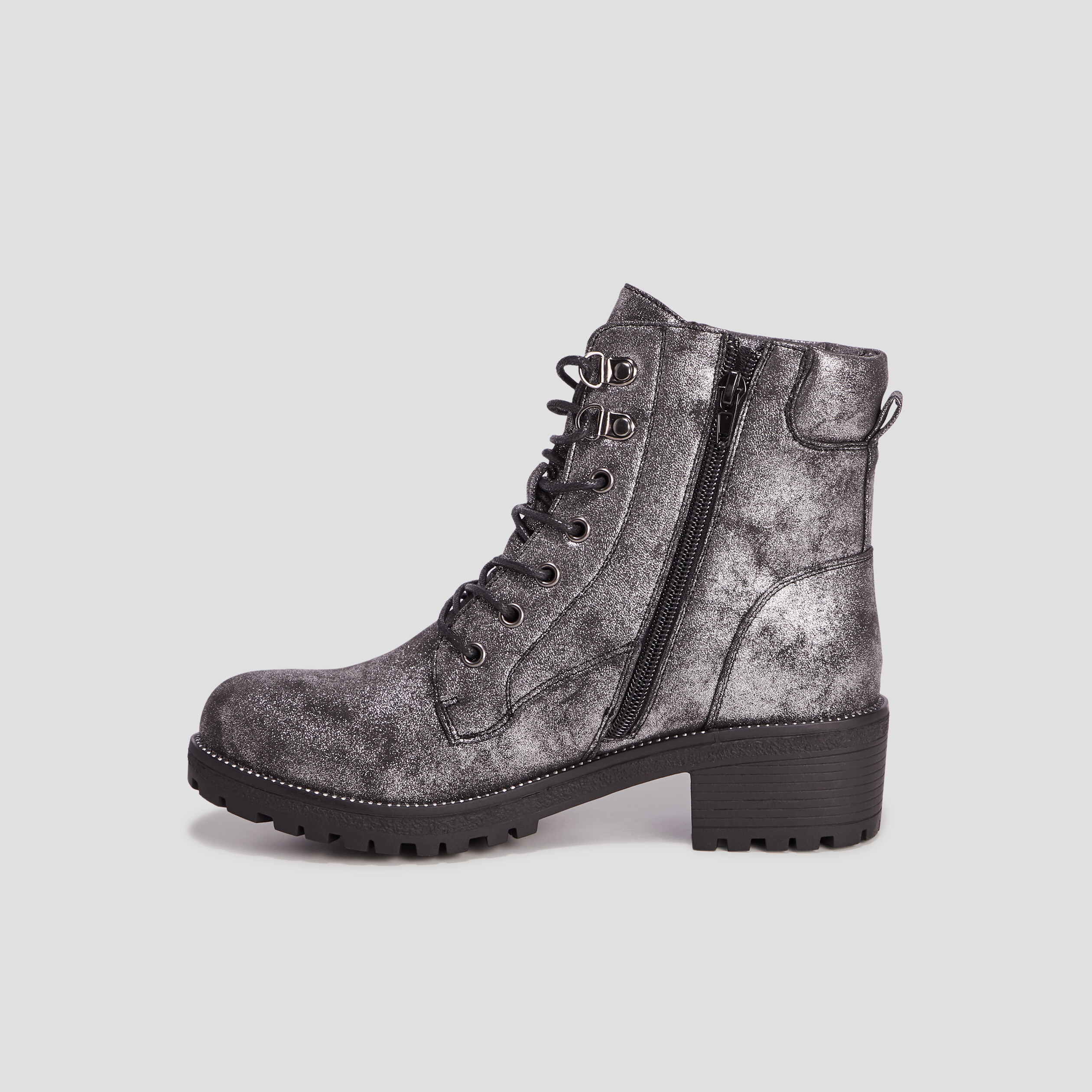 Bottine sales grise femme