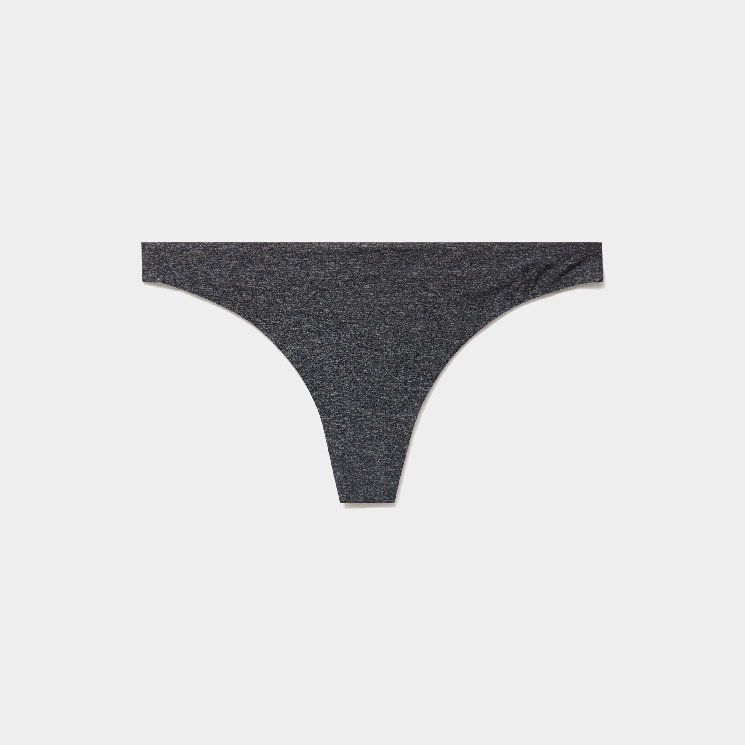 String microfibre sans coutures gris fonc&eacute; femme