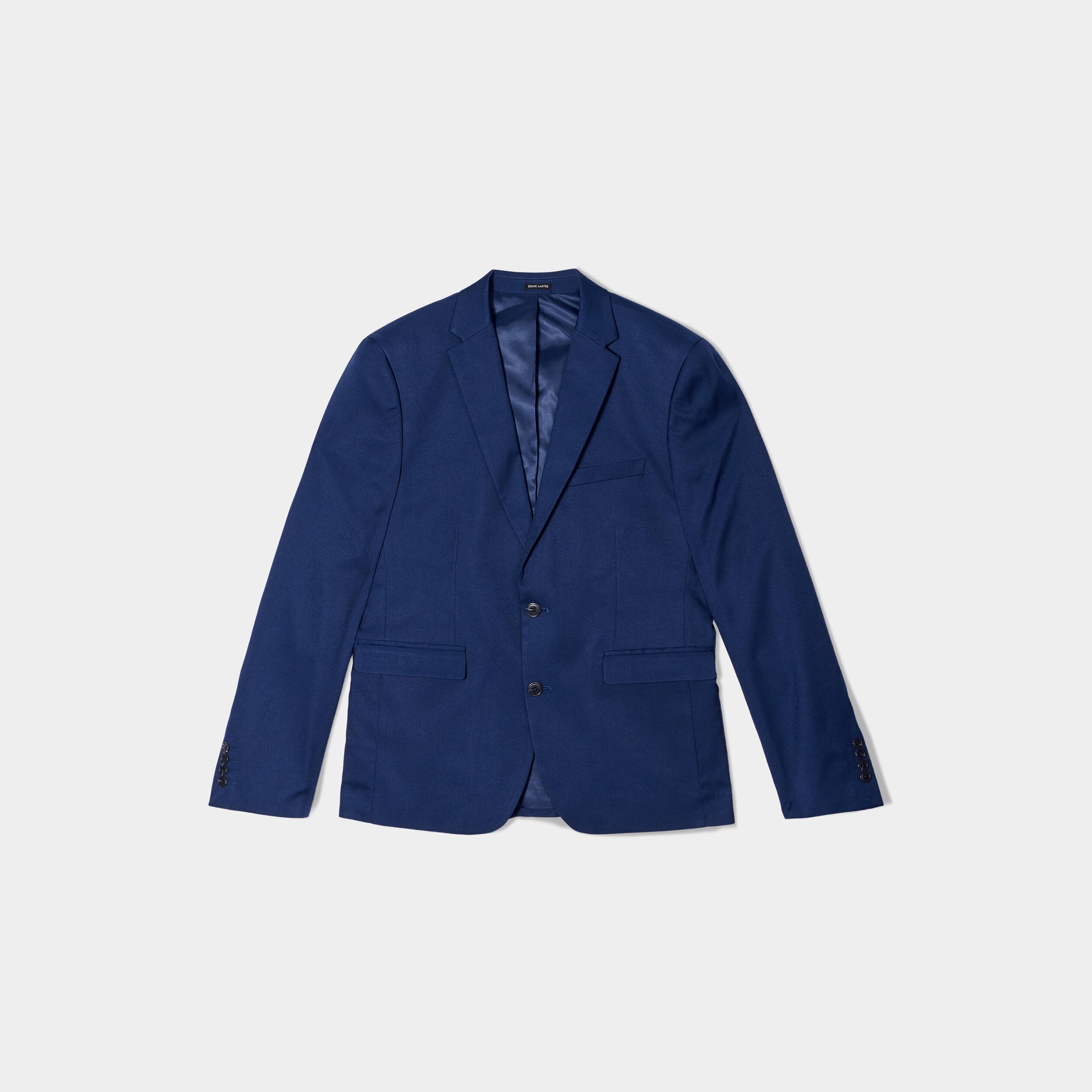 Veste de costume droite ajust&eacute;e bleu electrique homme