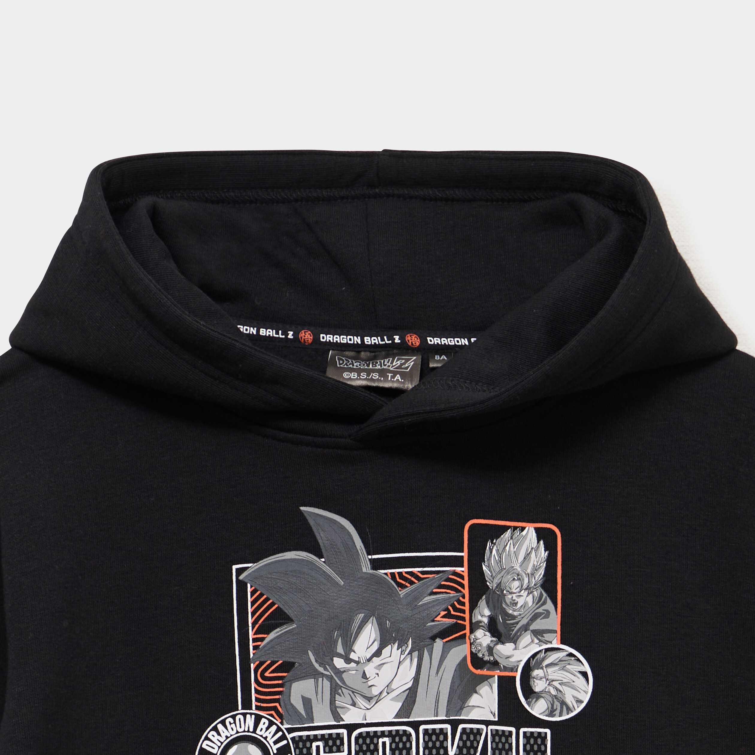 Sweat hoodie 2 poches Dragon Ball Z noir gar&ccedil;on