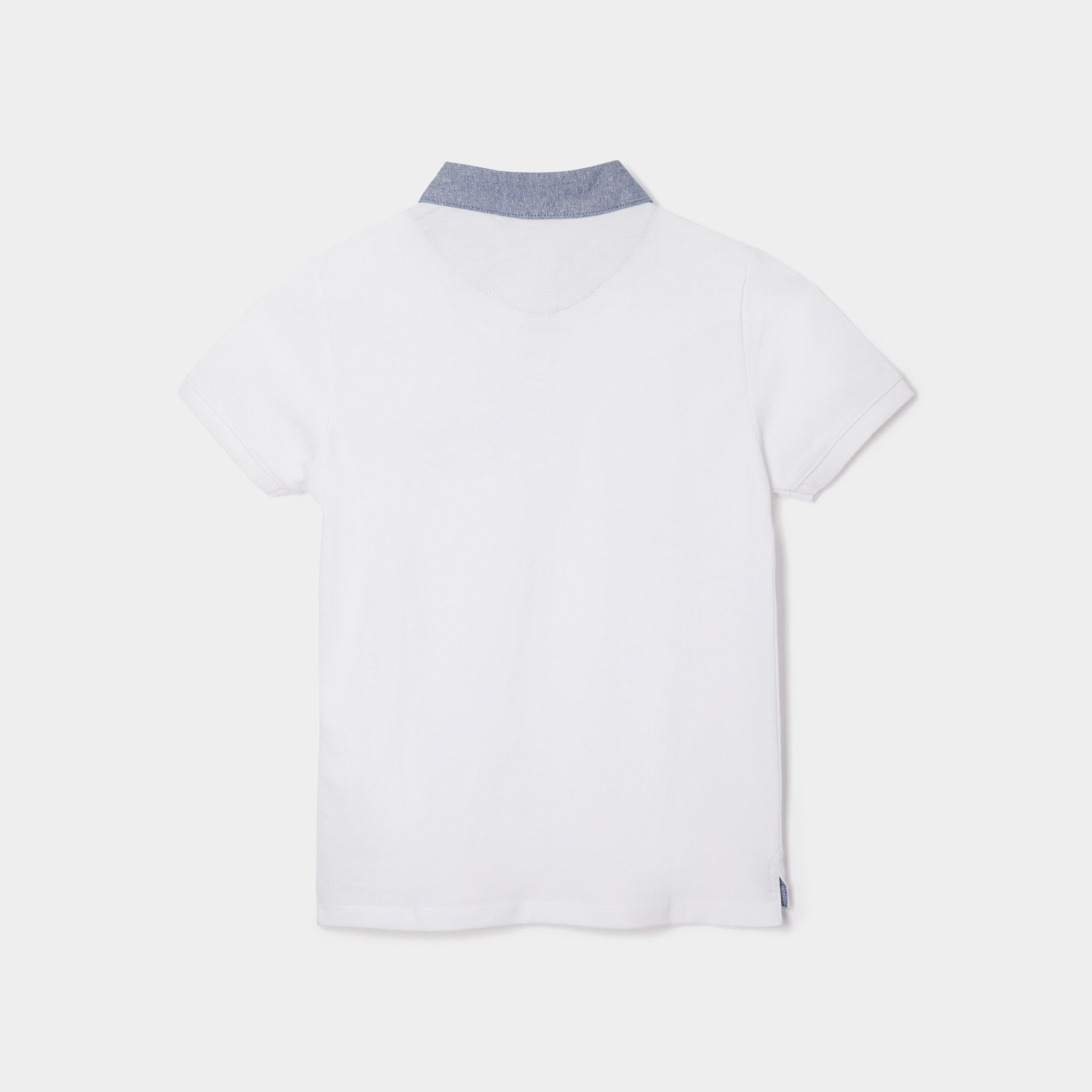 Polo manches courtes 1 poche blanc garçon