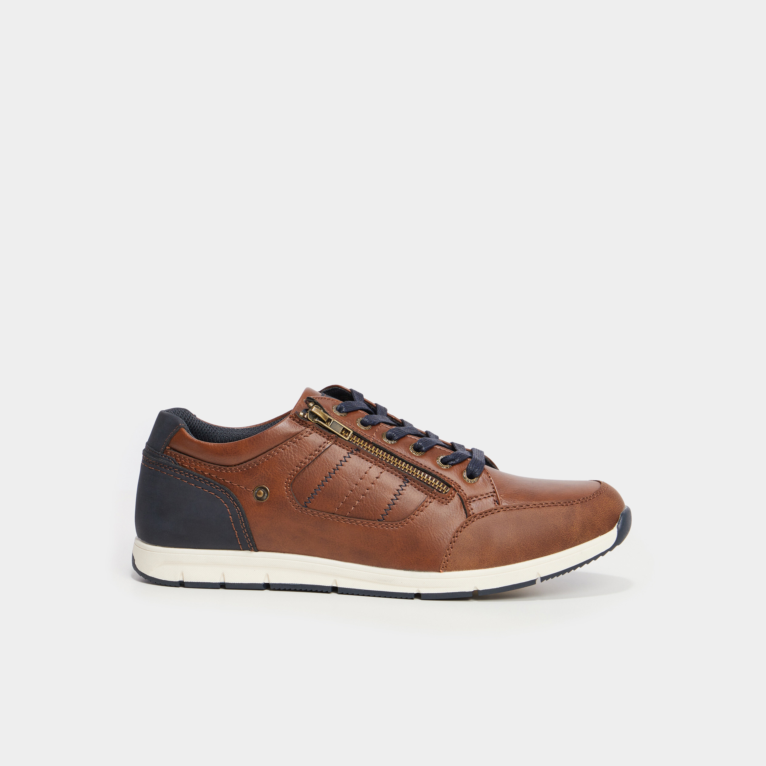 derbies details zippes marron homme Derbies détails zippés marron homme