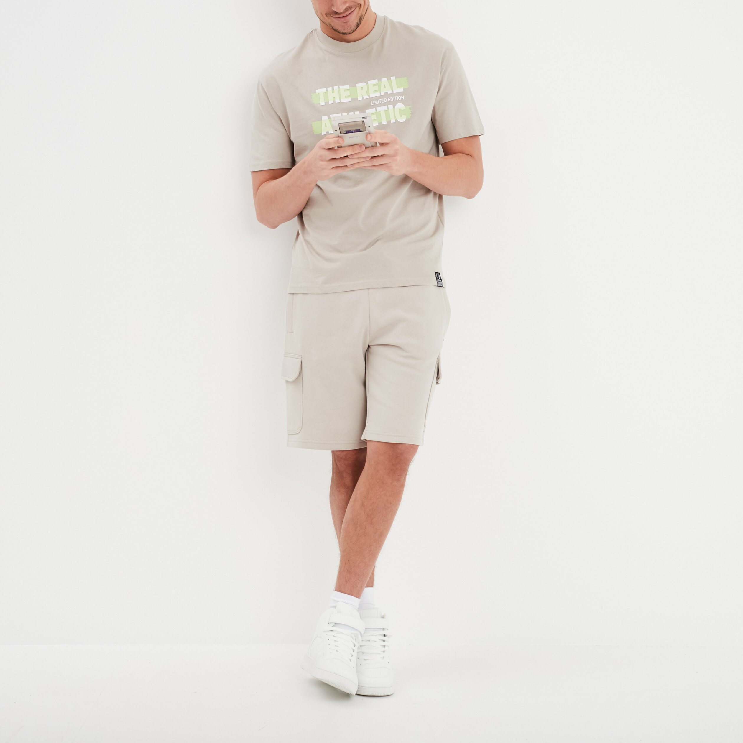 t shirt avec manches courtes liberto gris clair homme T-shirt avec manches courtes Liberto gris clair homme