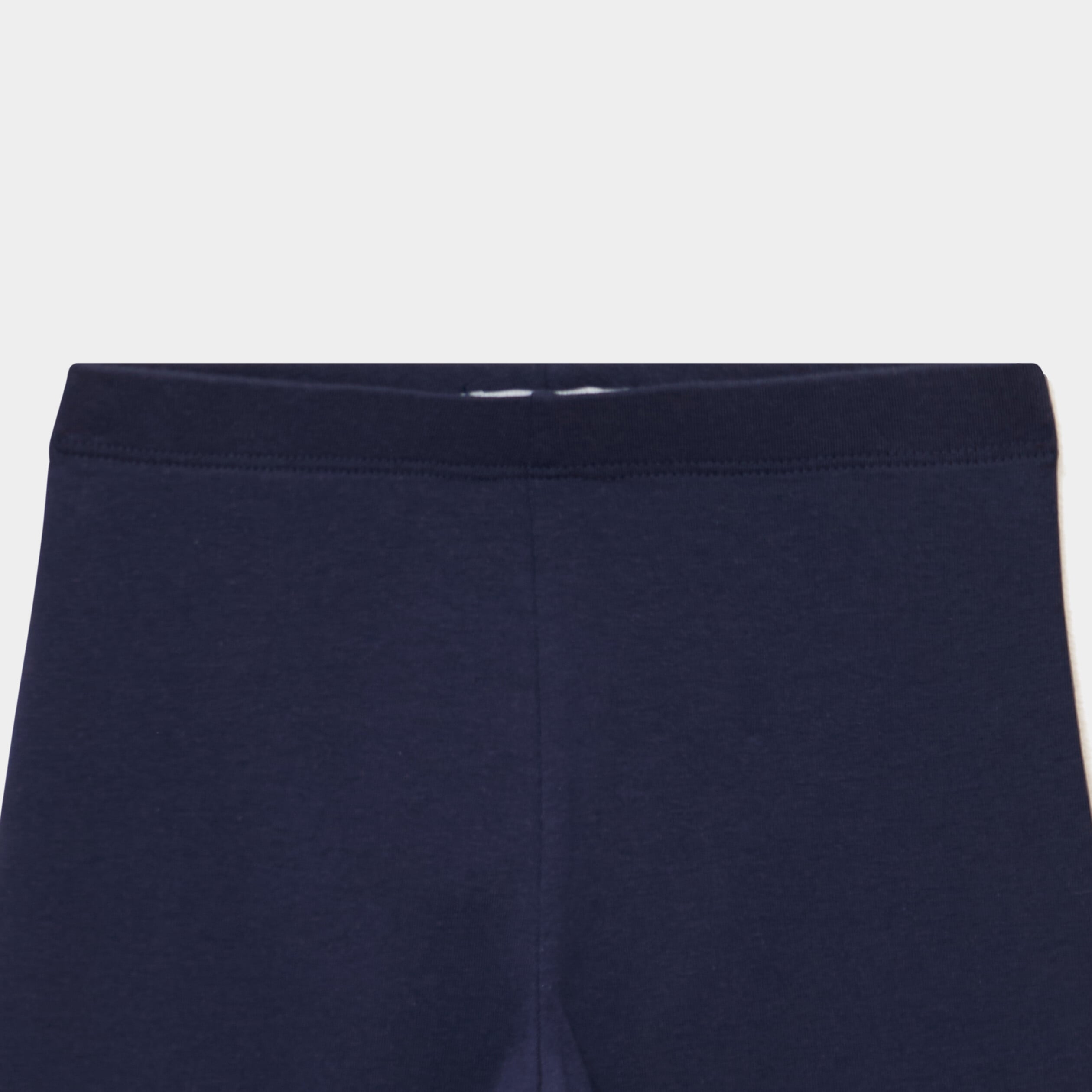 Short cycliste coton taille &eacute;lastiqu&eacute;e bleu marine fille