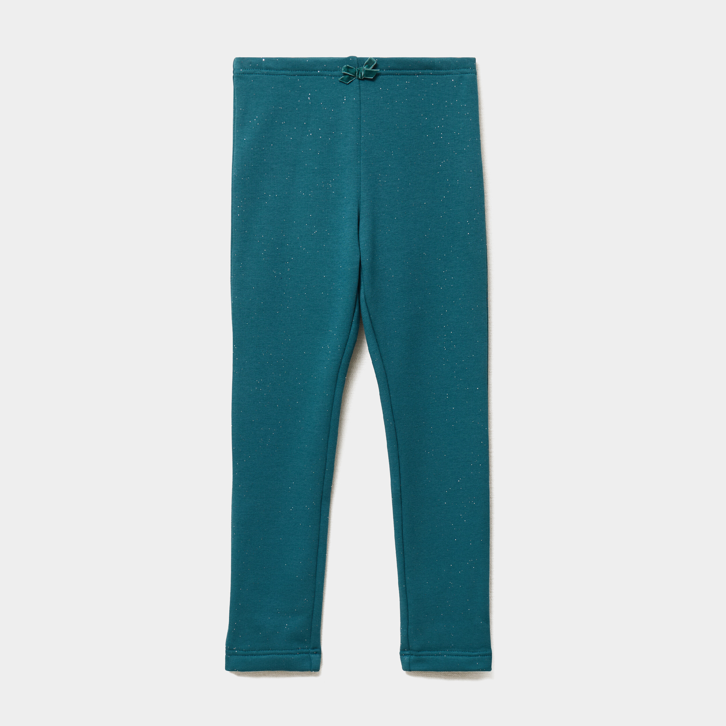 Legging doubl&eacute; chaud vert canard fille