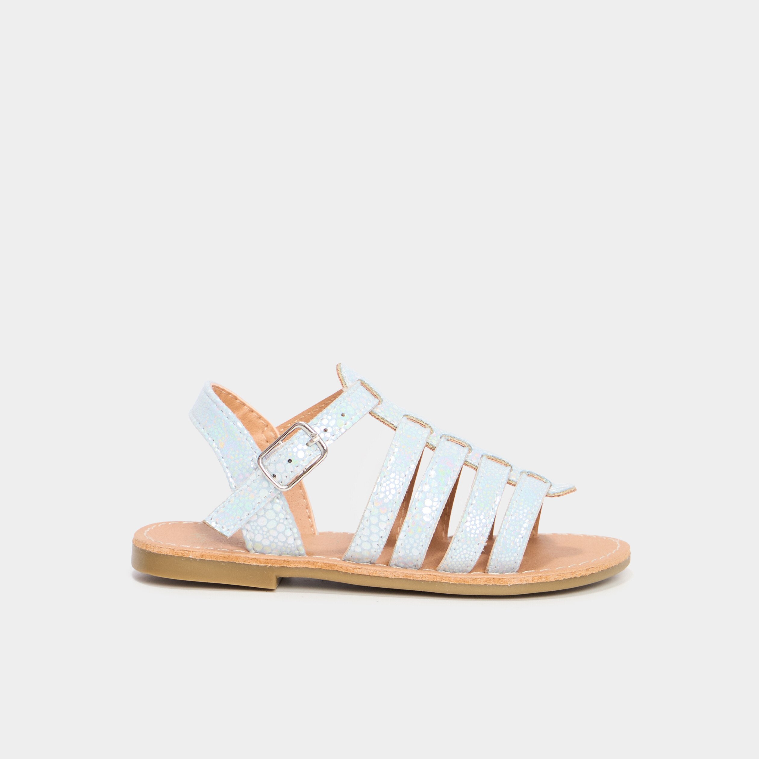 Sandales avec brides bleu ciel fille