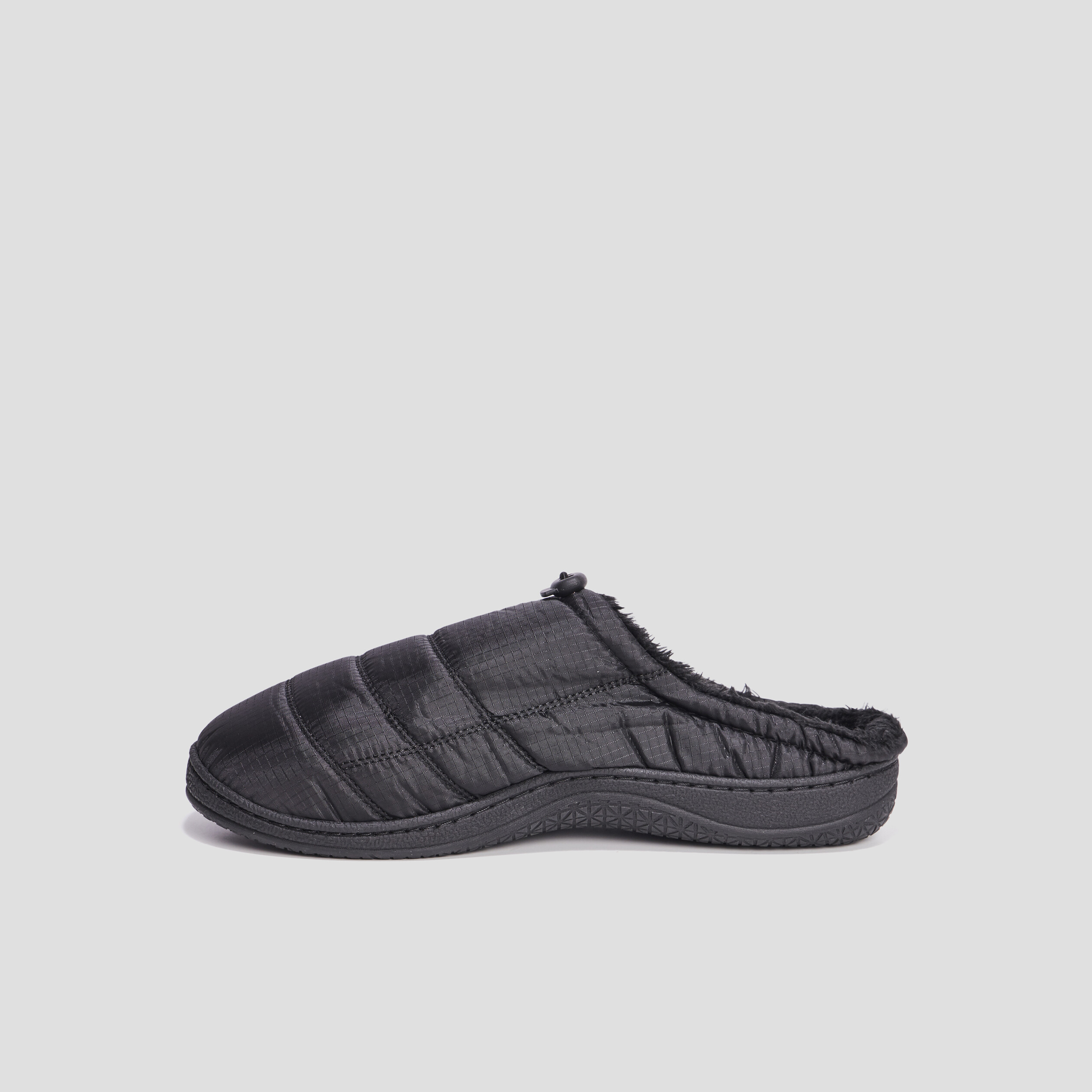 chaussons mules matelasses et fourres noir homme Chaussons mules matelassés et fourrés noir homme