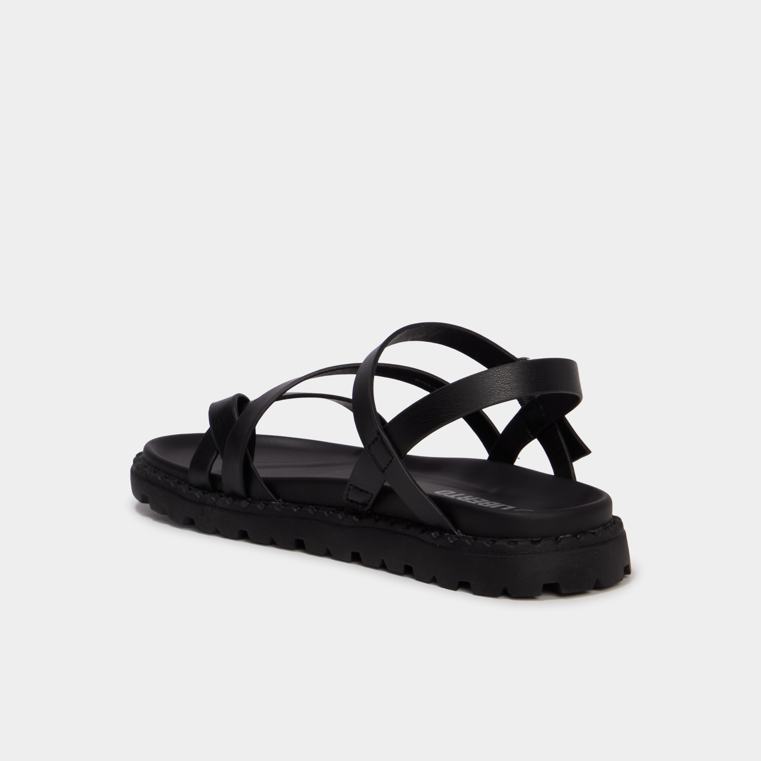 Sandales semelles &eacute;paisses noir fille