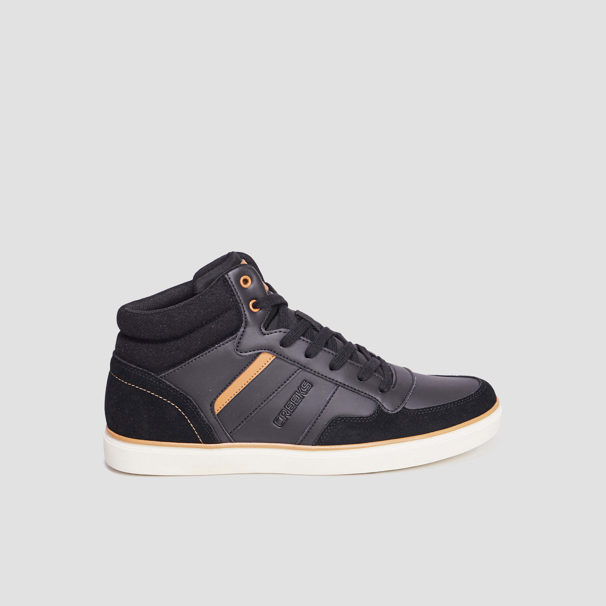 baskets montantes a lacets noir homme Baskets montantes à lacets noir homme