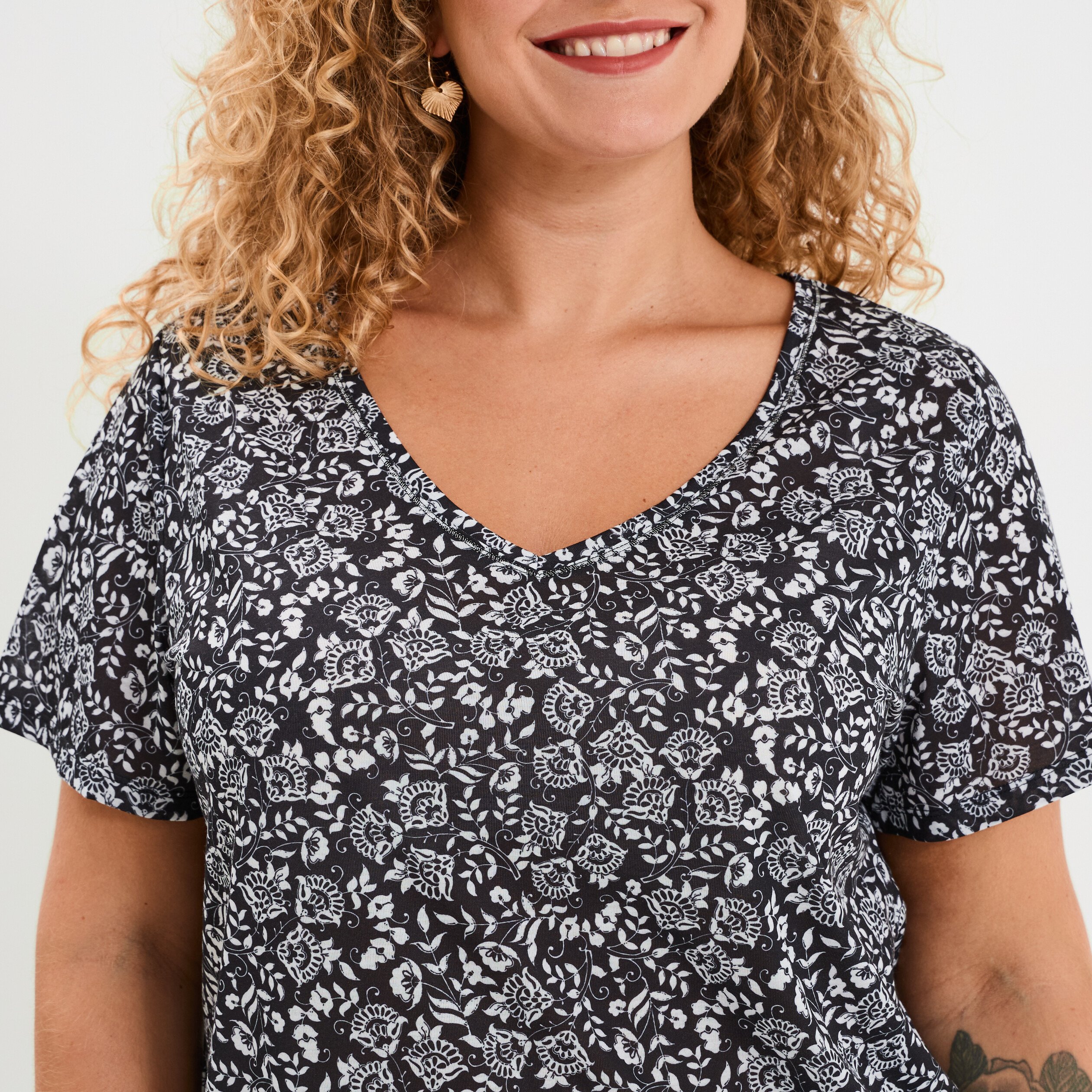 T-shirts D'été Grande Taille Pour Femmes, Hauts à Manches Courtes